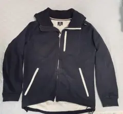 BEAMS HEARTフルジップフードジャケット M ネイビー　ビームスアウター