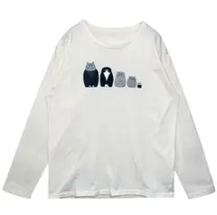 graniph 猫 マトリョーシカ ロンT 長袖Tシャツ ネコ アニマル Mのサムネイル