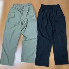 グローバルワーク　テーパード　パンツ　150 黒　カーキ　セット