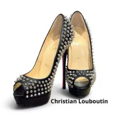 ☆極美品☆Christian Louboutin スタッズ ヒール ブラック - メルカリ