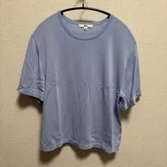 UNIQLO :C ボクシーニットT ブルー Lサイズ