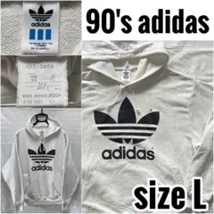 90' adidas ビンテージ アディダス パーカー L デサント正規品