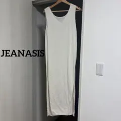 JEANASIS ジーナシス　ワンピース　白　ノースリーブ　ニットワンピース　夏