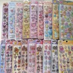 うるちゅるポップシール　まとめ売り　18枚　ディズニー　サンリオ　もんちっち