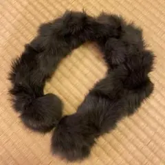 ダークグレー ファー マフラー