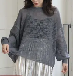 ★大きめサイズ★透かし編みニットL〜L L★A HAPPY MARILYN★のサムネイル