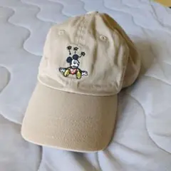 ディズニー ミッキーマウス キャップ ベージュ