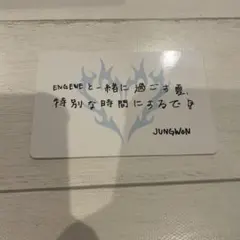 ENHYPEN WORLD TOUR ジョンウォン グッズ特典カード