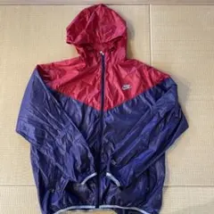 Nike フード付きナイロンジャケット 赤/紫