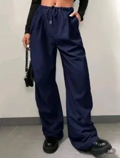 紺色 カジュアルパンツ M