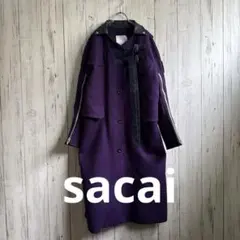 sacai サカイ14SS バックオープンシルクジャケット ブルゾン sacai サカイ 14SS バックオープンシルクジップブルゾン ネイビー 2