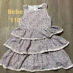 BeBe フラワープリント ワンピース 110