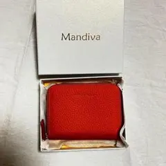 天然本革ミニ財布 オレンジ カードケース 小銭入れ スキミング防止