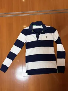 Ralph Lauren Sport 長袖ポロシャツ ネイビーとホワイトのサムネイル
