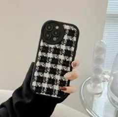 チェック柄 iPhone15Pro用ソフトケース