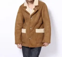 定価107,800円【ユナイテッドアローズ】本革ムートンレザーランチコート 羊革