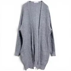 マウジー MOUSSY ロングニットカーディガン メランジ グレー F 羽織のサムネイル