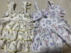 水着90 2着セット　女の子　プチマイン