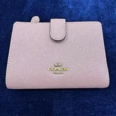 COACH 二つ折り財布 ミディアムコーナージップ ピンクのサムネイル