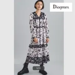 みやおか様専用美品☆定価39600円 ダイアグラム バイカラーワンピース『36』