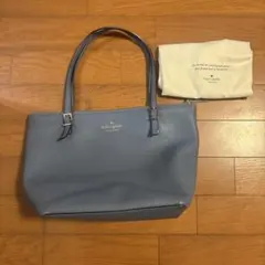 青色のkate spadeトートバッグ、保存袋付き