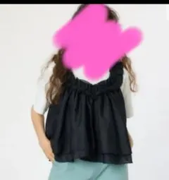 ロデオクラウンズ レイヤード風 フリル ブラック ホワイト ビスチェ tシャツのサムネイル