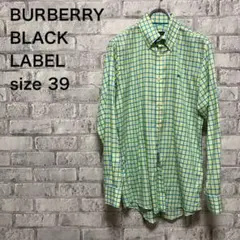 【BURBERRYBLACK LABEL】バーバリー 長袖シャツ チェック柄