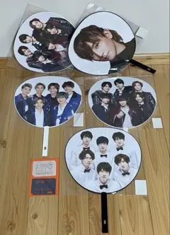 SixTONES うちわ 5本 ステッカー まとめ売り