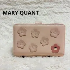 MARY QUANT マリークワント　花の装飾 ピンク 二つ折り財布