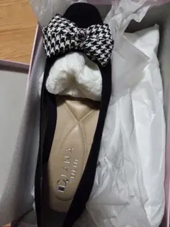 新品　DIANA 　千鳥リボンパンプス　23
