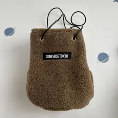 CONVERSE TOKYO フリースショルダーバッグ　ボアバッグ