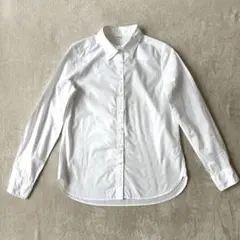 【無印良品】洗いざらしブロード長袖シャツ　白　Sサイズ