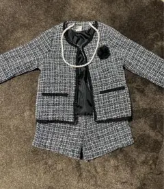 卒園式　ツイード　セットアップ　130