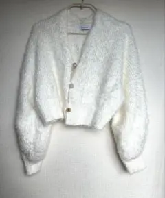 ホワイト クロップドカーディガン