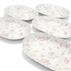 【新品未使用】Saint China セイントチャイナ 花柄カレー皿5枚セット