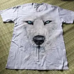 THE MOUNTAIN ホワイトウルフ Tシャツ Lサイズ