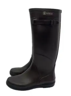 エーグル AIGLE レインブーツ ロングブーツ バックル付き サイズ35
