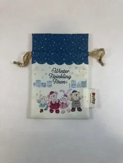 ダッフィー&フレンズ　winter twinkling town 巾着