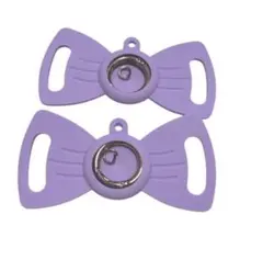 可愛い 2パック&Airtag AirTag 猫犬の首輪 パープル エアタグ