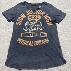 CUBE SUGAR 半袖Tシャツ ネイビー ロゴプリント Mのサムネイル