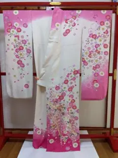 振袖］中古美品 花柄 F-017 - メルカリ