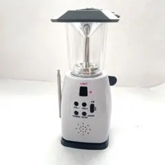 防災ラジオ付LEDランタン ソーラー 手回充電 キャンプ サイレン ロ0724Cのサムネイル