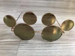 ミッキーシェイプのサングラス（フレーム：ピンクゴールド）