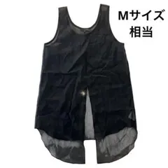 MOGA ノースリーブ チュニック ブラック シアー素材