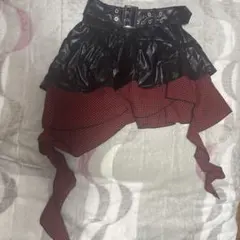 ROMWE フリル付きミニスカート XS 黒と赤のチェック SHEIN