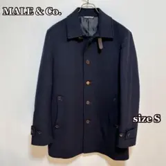 美白　MALE & Co. カシミアブレンド　ウールコート（M）濃紺系のサムネイル