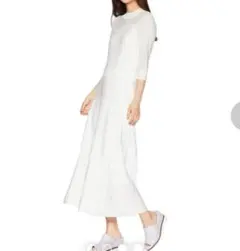 セルフォード　透かし編みニットワンピース　ホワイト　サイズ38