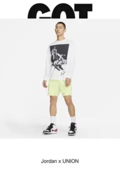 ユニオン × ジョーダン2 フューチャー イズ ナウ ロングスリーブ Tシャツ