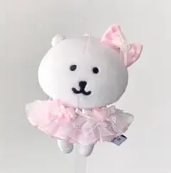 ぬい服 10cm用 ドレス リボン セット ピンク