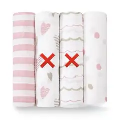 aden + anais おくるみ - 2枚セット　ハートブレイカー